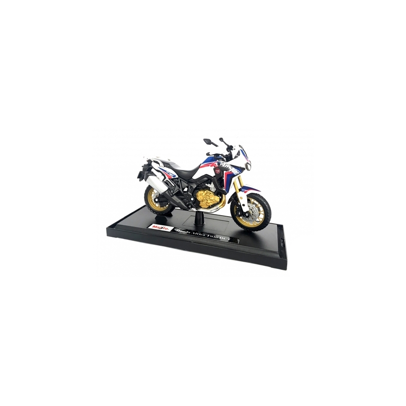 Model de motocicletă Maisto Honda African Twin alb-albastru-roșu