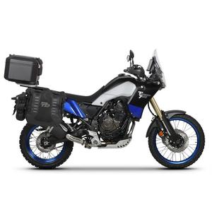 Set complet de genti laterale adventure SHAD TERRA TR40 si topcase din aluminiu SHAD TERRA BLACK 48L, incluzand kitul de montaj SHAD YAMAHA Tenere 700 XTZ690