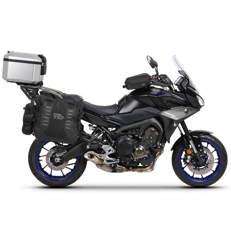 Set complet de genti laterale adventure SHAD TERRA TR40 si topcase din aluminiu SHAD TERRA 48L, incluzand kitul de montaj SHAD YAMAHA MT-09 Tracer / Tracer 900