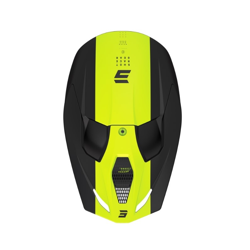Cască de motocros Shot Race Camo negru-gri-fluo galben lichidare