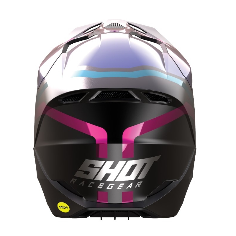 Motocross Casca Shot Race Sky negru-albastru-roz