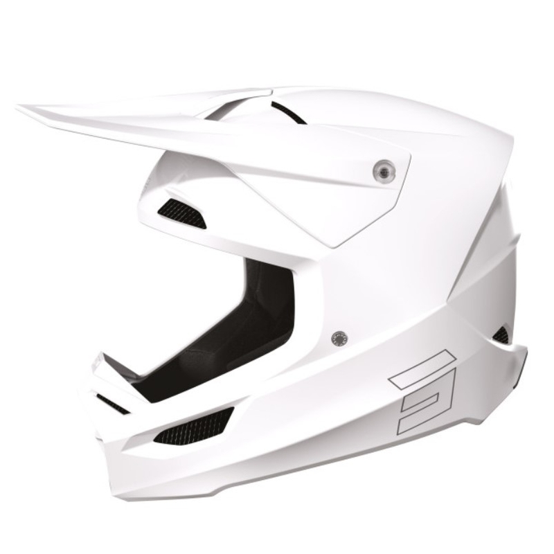 Motocross Casca Shot Race Race Solid White lichidare