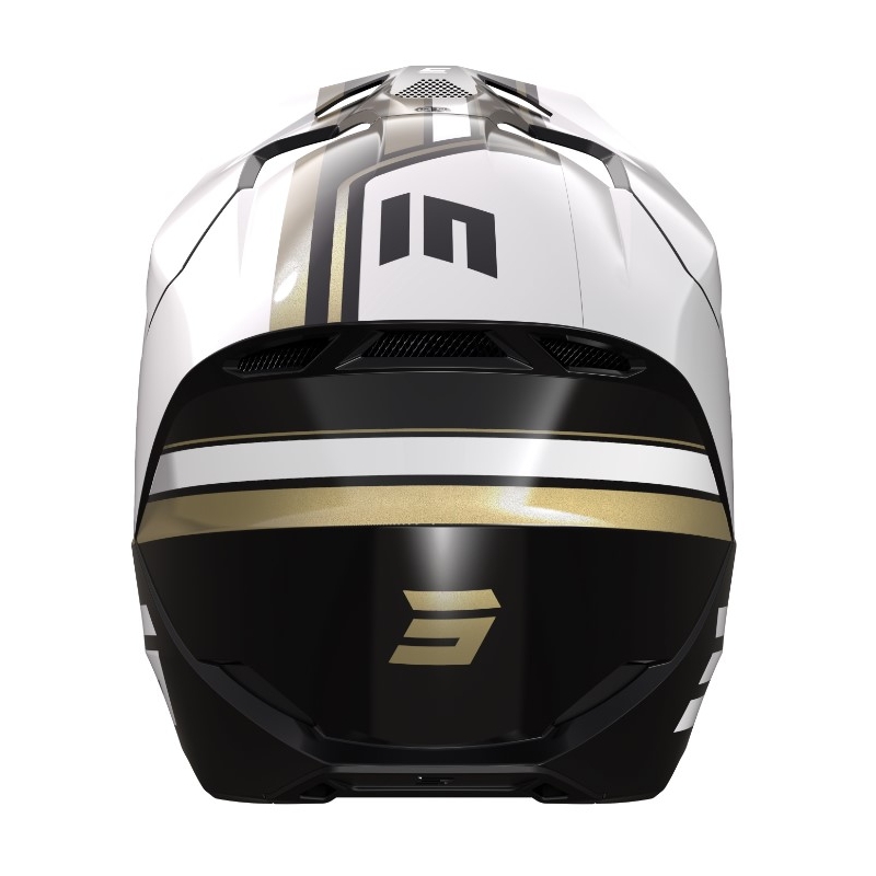 Motocross Casca Shot Furious Heritage negru-auriu-alb lichidare