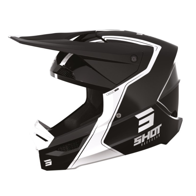 Cască de motocross Shot Furious Reflex alb-negru lichidare