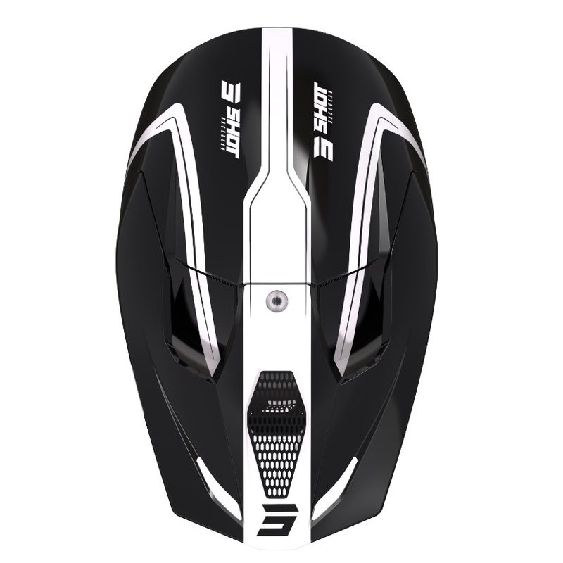Cască de motocross Shot Furious Reflex alb-negru lichidare