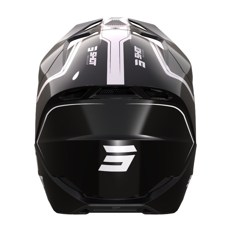 Cască de motocross Shot Furious Reflex alb-negru lichidare