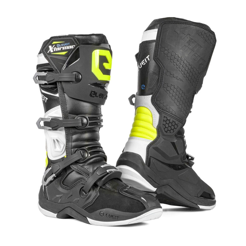 Eleveit X-Tarmac cizme de motocicletă negru-galben-fluo lichidare