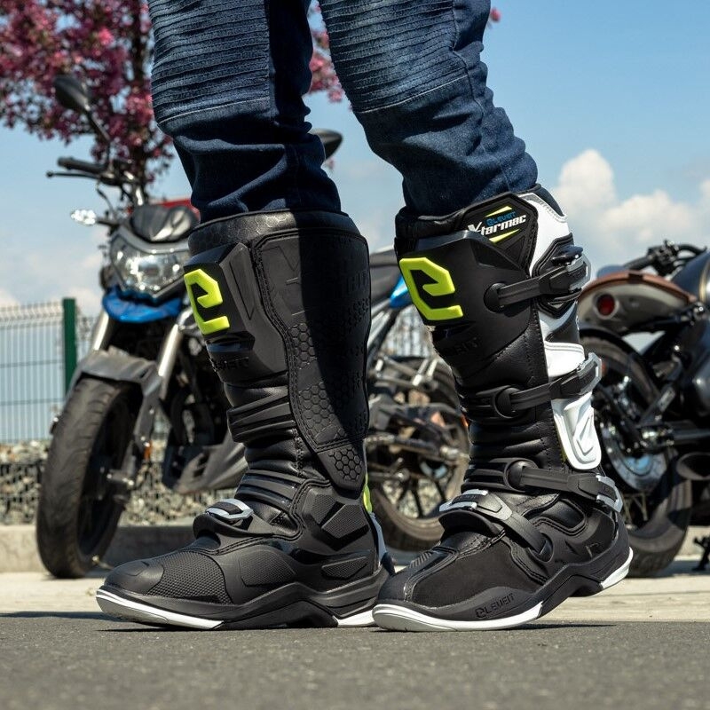 Eleveit X-Tarmac cizme de motocicletă negru-galben-fluo lichidare