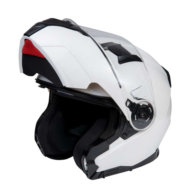 Ozone Flip Up Casca de motocicletă Storm White Gloss lichidare