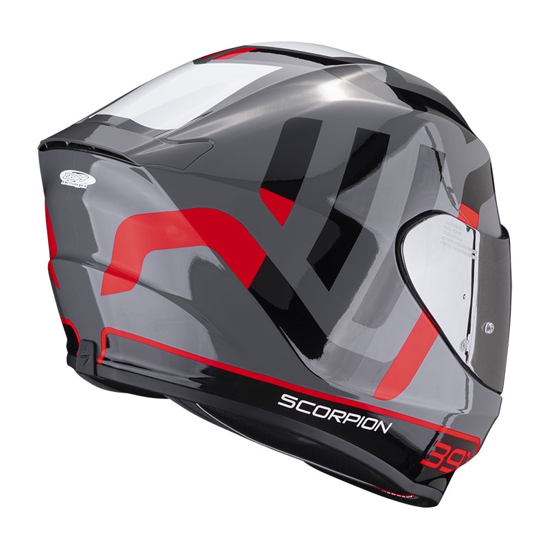 Cască integrală pentru motociclete Scorpion EXO-391 Arok gri-roșu-negru lichidare