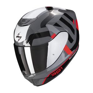 Cască integrală pentru motociclete Scorpion EXO-391 Arok gri-roșu-negru