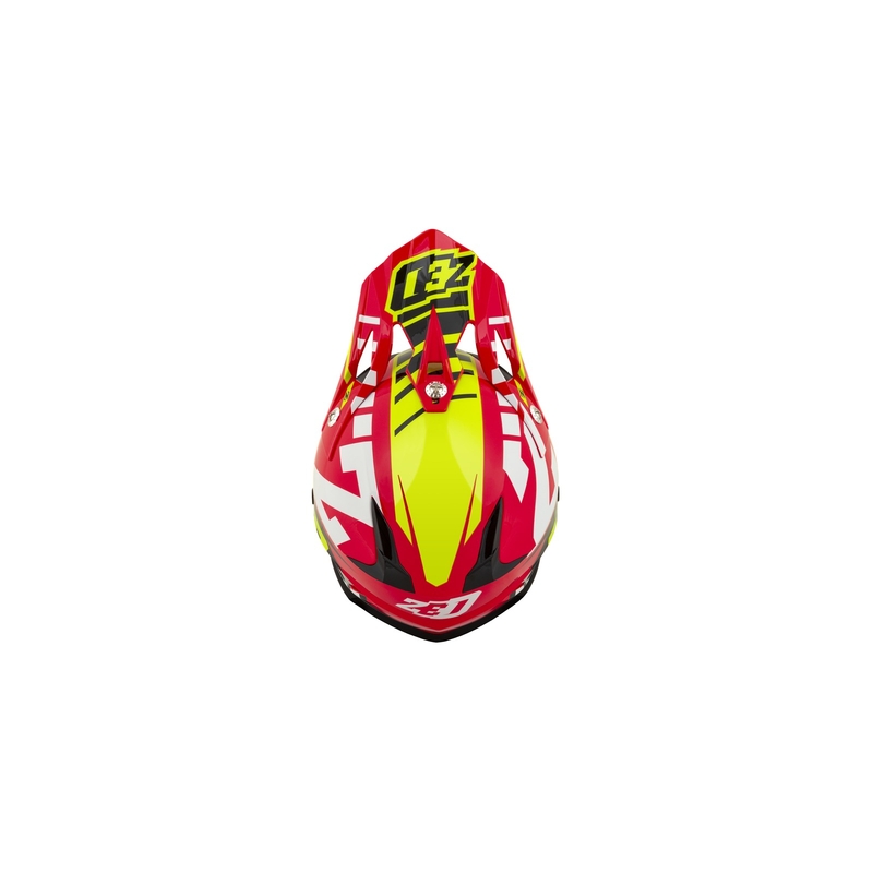 Cască de motocros ZED X1.9 roșu-fluo-galben-negru-alb
