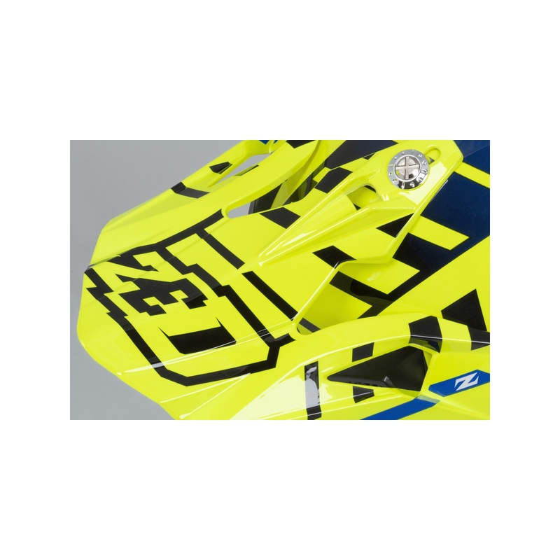 Cască de motocros ZED X1.9 albastru-fluo-galben-negru-alb