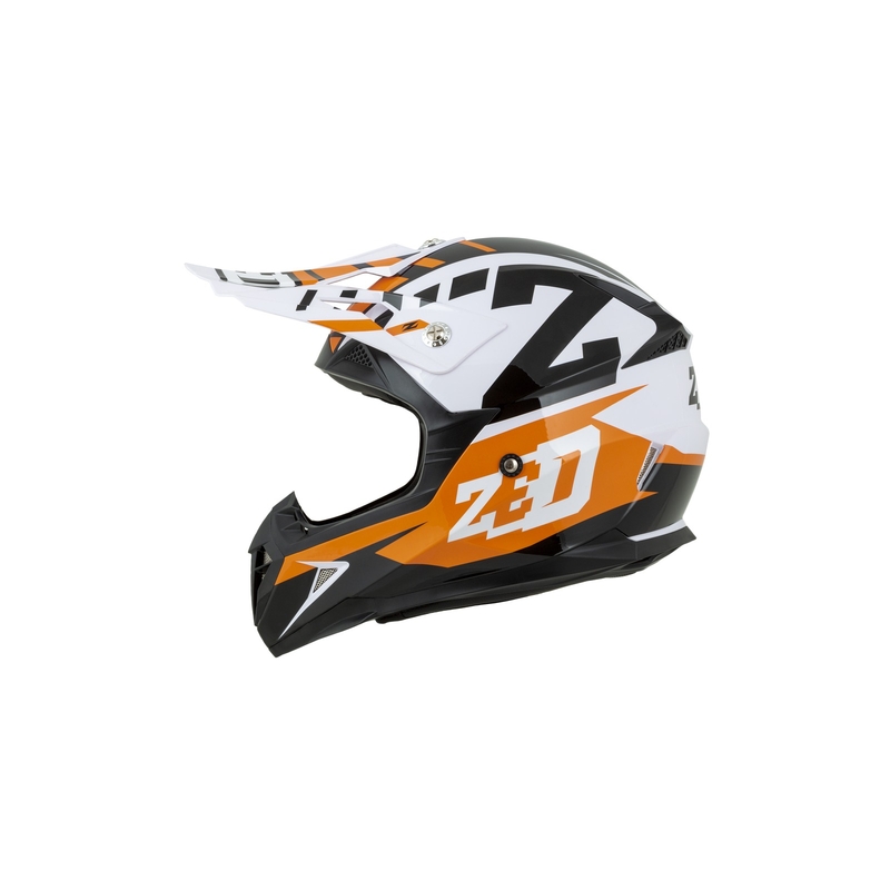 Cască de motocros ZED X1.9 portocaliu-negru-alb