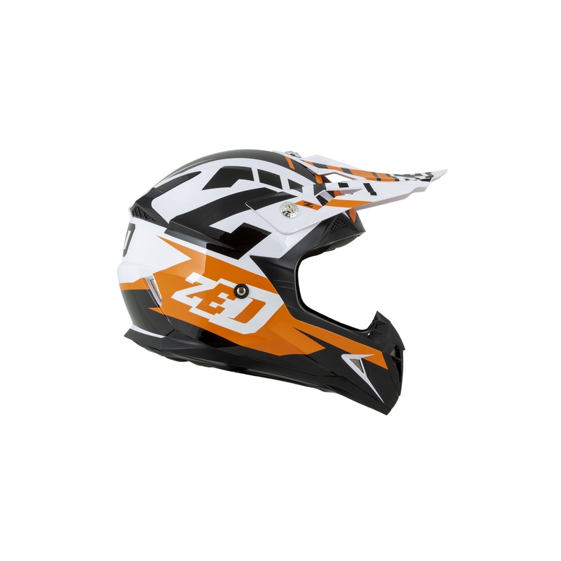 Cască de motocros ZED X1.9 portocaliu-negru-alb