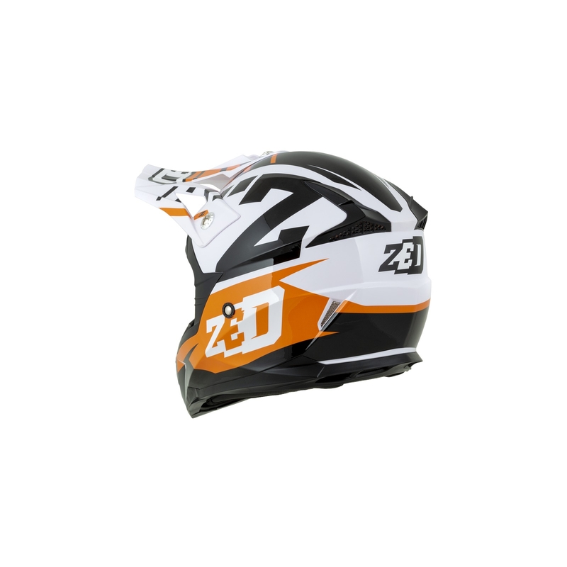Cască de motocros ZED X1.9 portocaliu-negru-alb