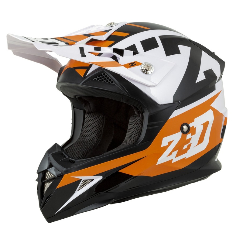 Cască de motocros ZED X1.9 portocaliu-negru-alb