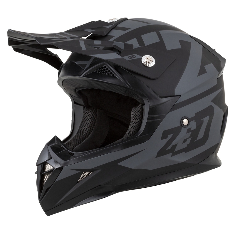Cască de motocross pentru copii ZED X1.9D negru-gri mat