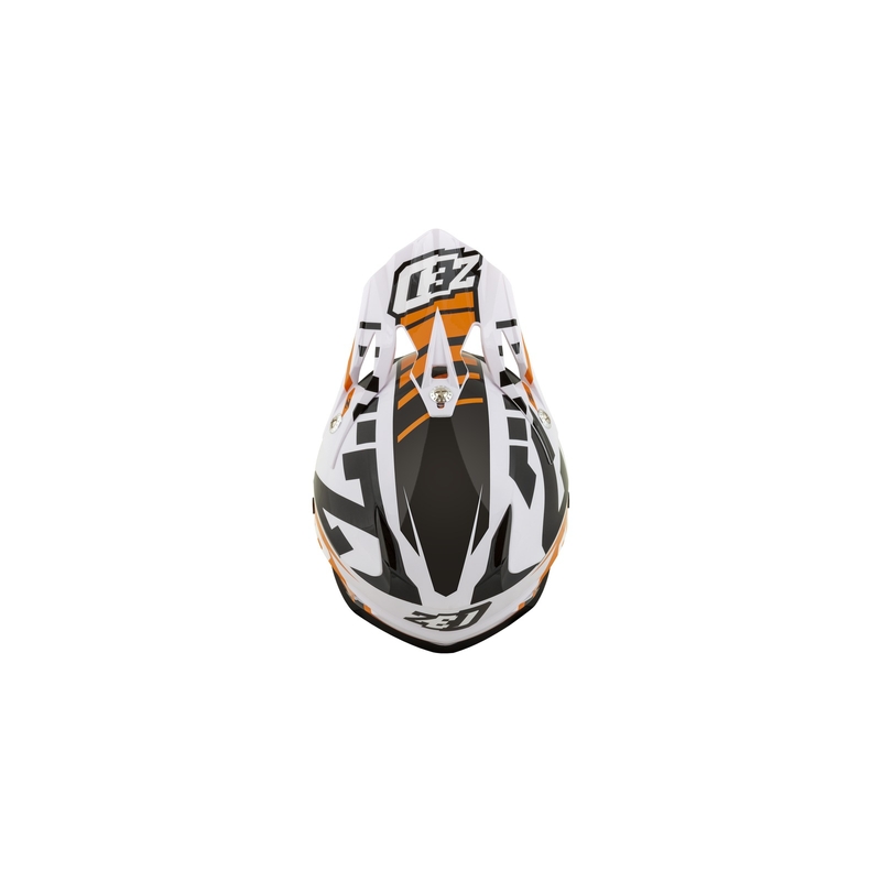 Cască de motocross pentru copii ZED X1.9D portocaliu-negru-alb