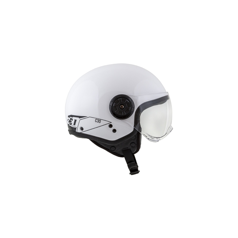 Cască de motocicletă deschisă ZED C30 alb-negru