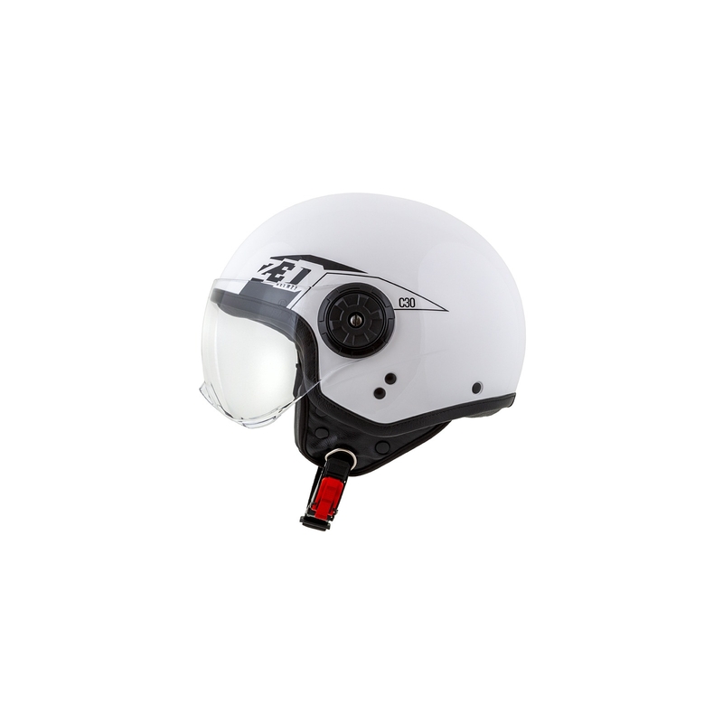 Cască de motocicletă deschisă ZED C30 alb-negru