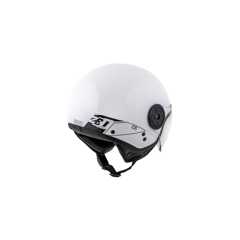 Cască de motocicletă deschisă ZED C30 alb-negru