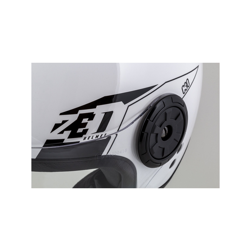 Cască de motocicletă deschisă ZED C30 alb-negru