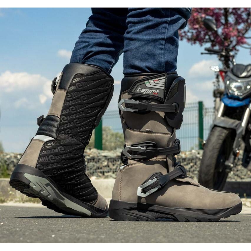 Eleveit T Spirit Evo Evo WP cizme de motocicletă maro