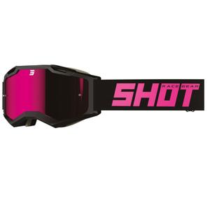 Ochelari de motocros Shot Iris 2.0 Negru și roz solid