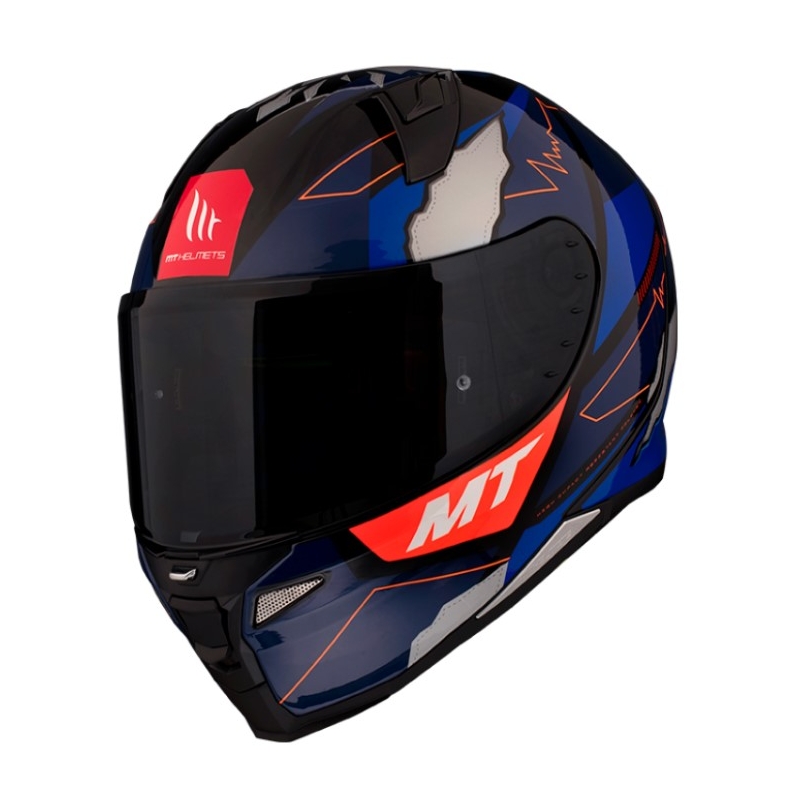 MT Revenge 2 Hector Garzo A7 cască de motocicletă integrată MT Revenge 2 Hector Garzo A7 portocaliu-albastru-negru