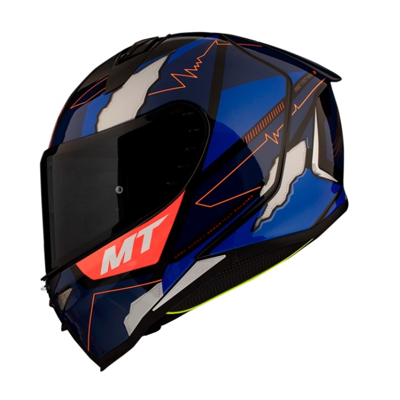 MT Revenge 2 Hector Garzo A7 cască de motocicletă integrată MT Revenge 2 Hector Garzo A7 portocaliu-albastru-negru