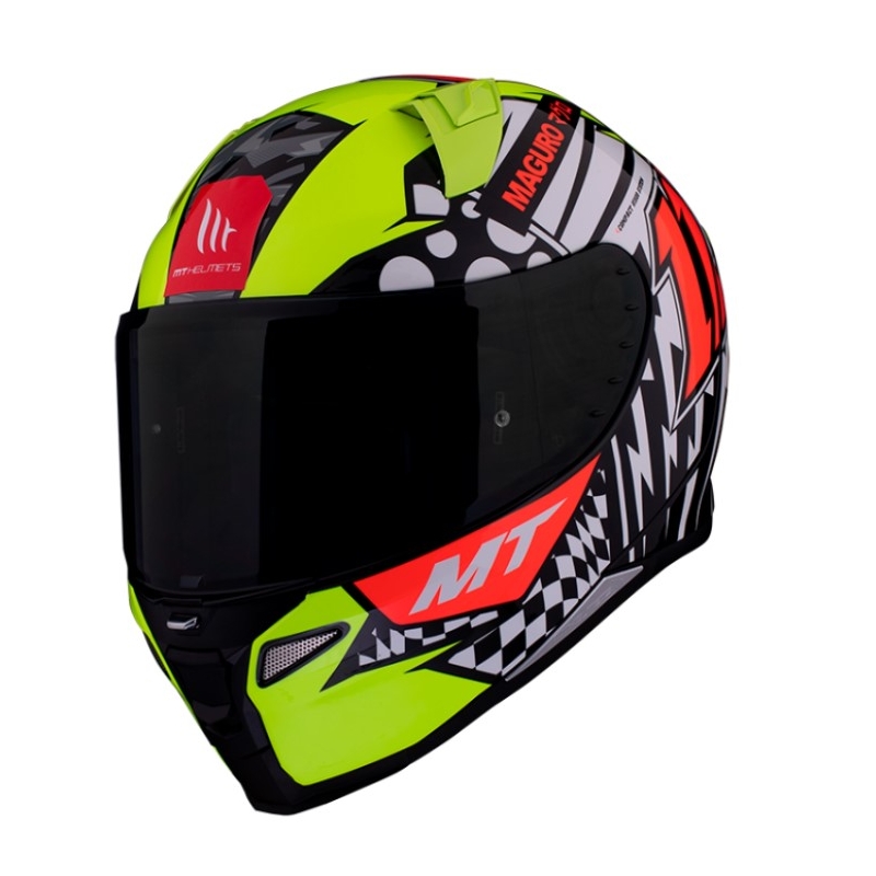 MT Revenge 2 Sergio Garcia A3 negru-alb-galben-fluo-portocaliu-fluo-portocaliu cască de motocicletă integrală MT Revenge 2 Sergio Garcia A3