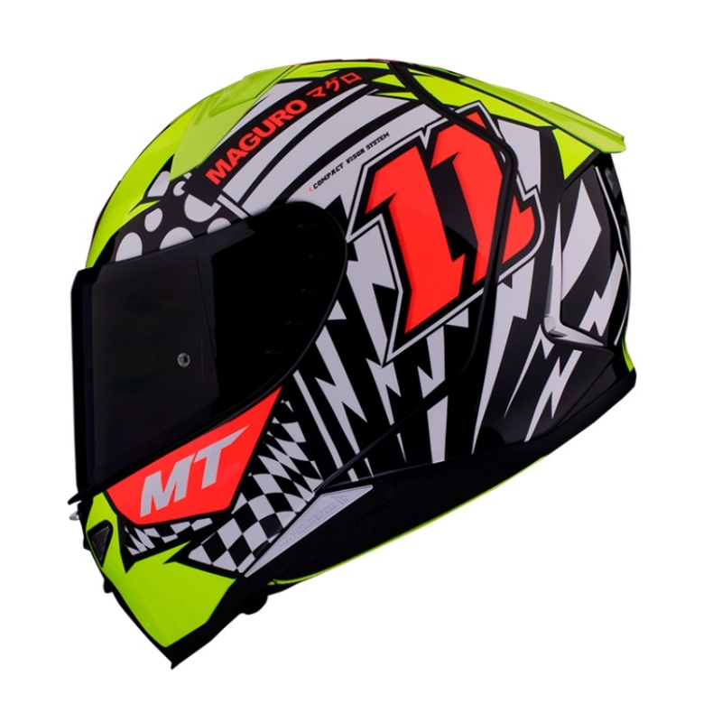 MT Revenge 2 Sergio Garcia A3 negru-alb-galben-fluo-portocaliu-fluo-portocaliu cască de motocicletă integrală MT Revenge 2 Sergio Garcia A3