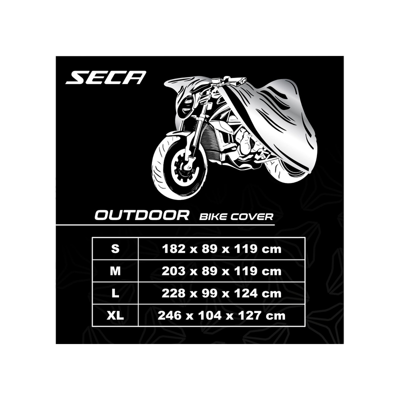 Acoperire pentru motociclete SECA Cover Outdoor negru lichidare