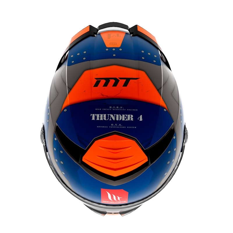MT Thunder 4 SV Cheep A7 cască de motocicletă integrată MT Thunder 4 SV Cheep A7 portocaliu-albastru-gri