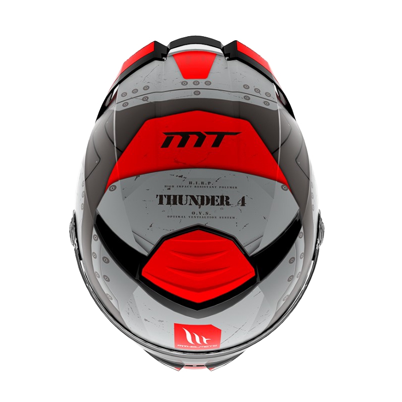 Cască de motociclist integrală MT Thunder 4 SV Cheep B5 negru-roșu-gri pentru motociclete