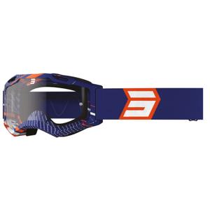 Ochelari de motocros Shot Assault 2.0 Drop portocaliu-alb-albastru