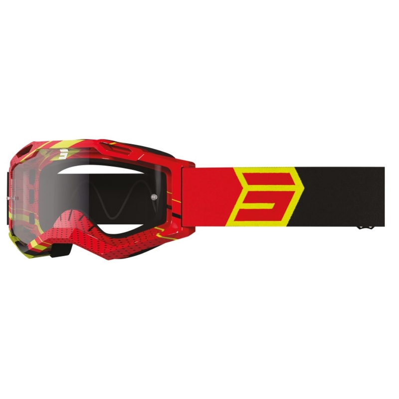 Ochelari de motocros Shot Assault 2.0 Drop galben-negru-roșu