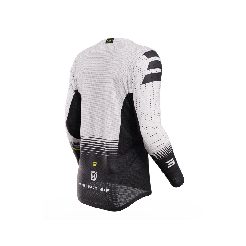 Tricou Motocross Shot Aerolite Husqvarna LE alb-negru de vânzare lichidare