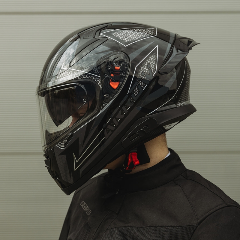 Cască de motocicletă integrală Ozone Arrow negru-cenușiu Ozone Arrow