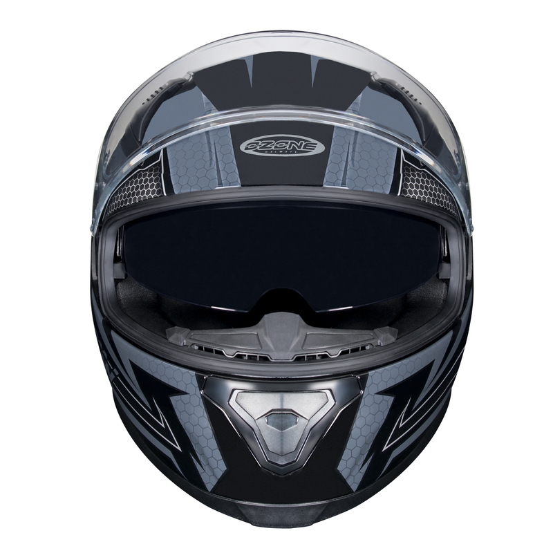 Cască de motocicletă integrală Ozone Arrow negru-cenușiu Ozone Arrow