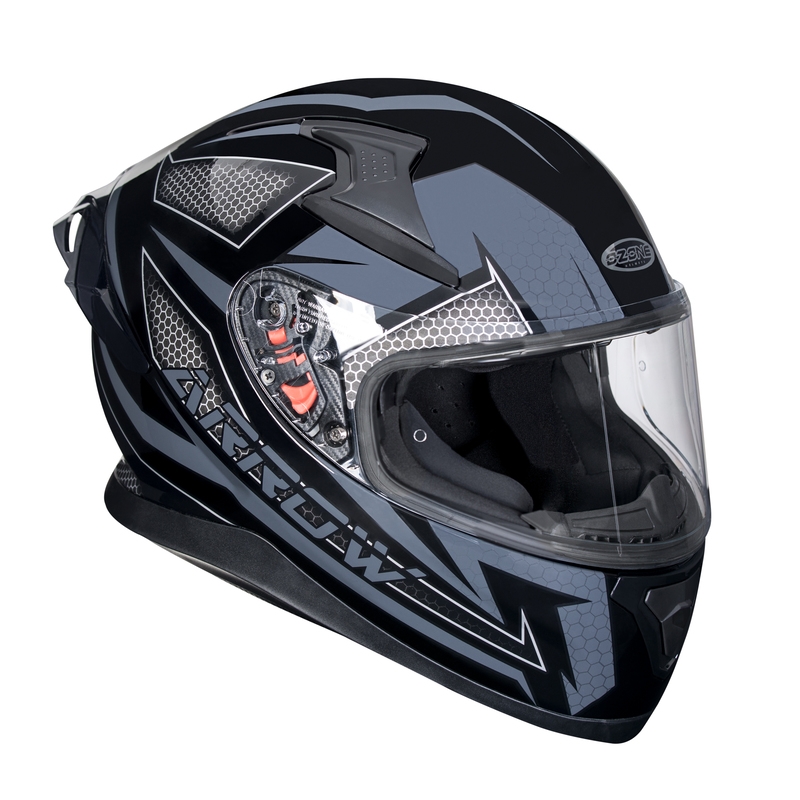 Cască de motocicletă integrală Ozone Arrow negru-cenușiu Ozone Arrow