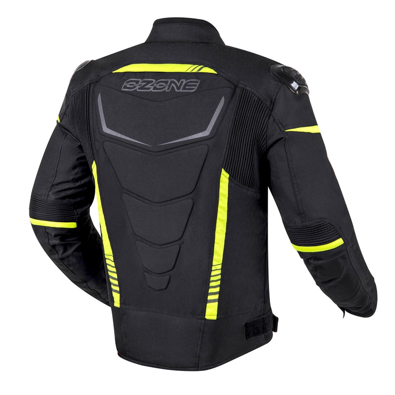 Jachetă de motociclist Ozone Pulse negru-galben-fluo