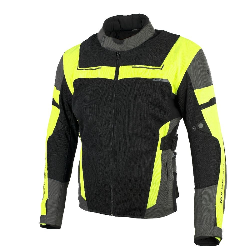 Geacă de motocicletă SECA Orkan II gri-galben-fluo lichidare