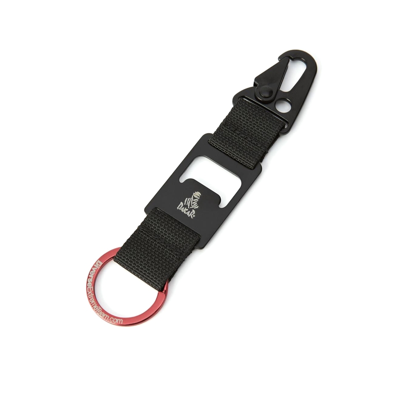 Breloc cu carabină DAKAR Carab 04 negru-roșu