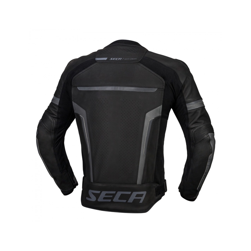 SECA Hooligan Geacă de motocicletă din piele neagră SECA Hooligan lichidare