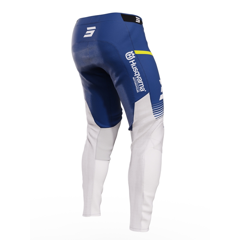 Shot Aerolite Husqvarna LE pantaloni motocross alb-albastru vânzare lichidare