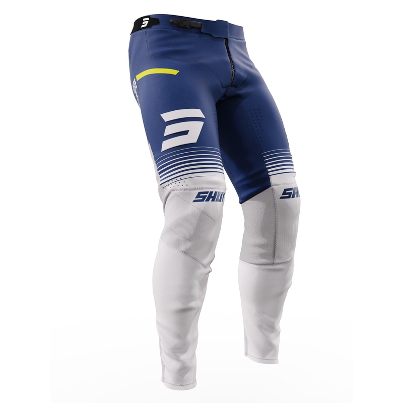 Shot Aerolite Husqvarna LE pantaloni motocross alb-albastru vânzare lichidare