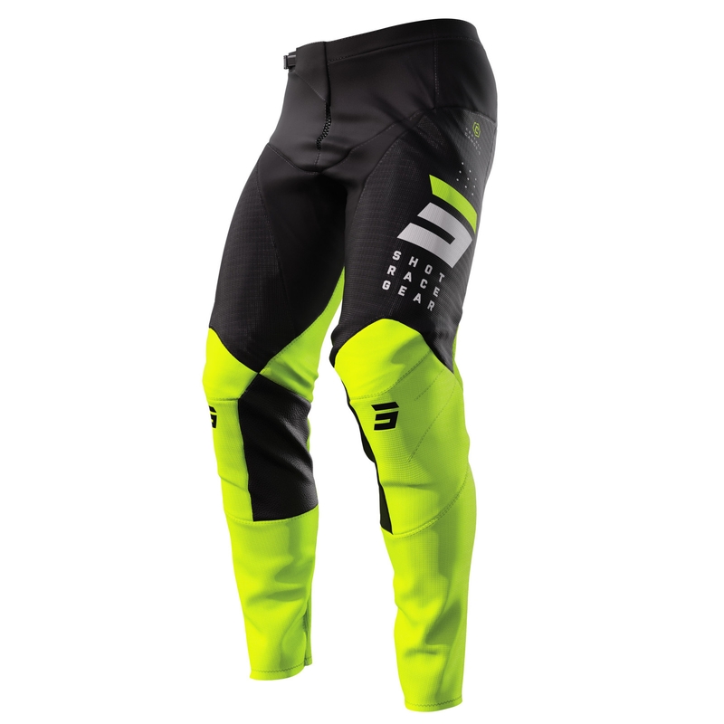 Pantaloni Motocross Shot Contact Camo 2.0 negru-fluo galben lichidare