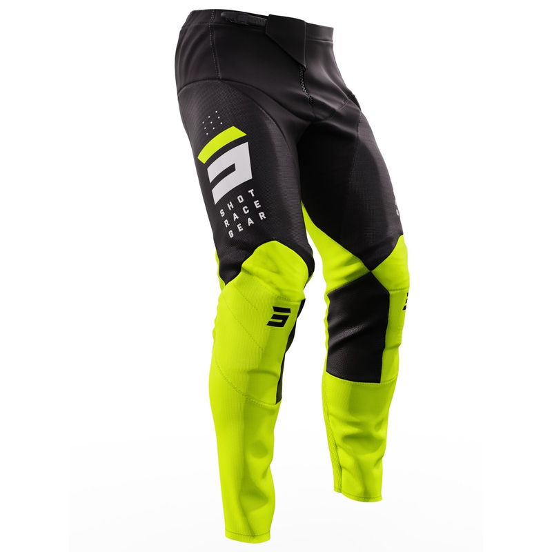 Pantaloni Motocross Shot Contact Camo 2.0 negru-fluo galben lichidare